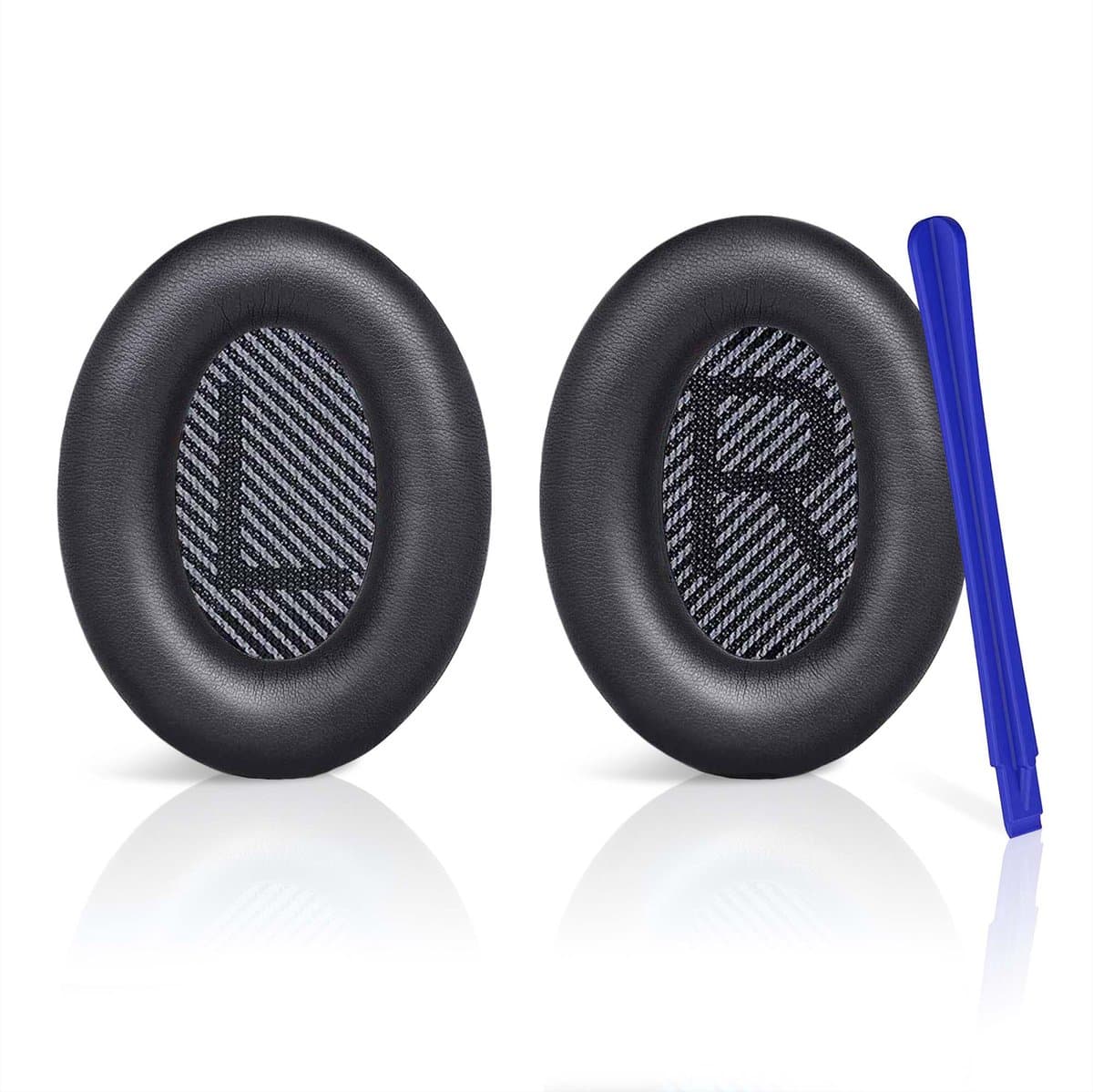 Set Oorkussens voor Bose Koptelefoon met installatie gereedschap - Zwart - QuietComfort 35 - QC35II - QC35 - QC25 - QC15 - QC2 - Soundtrue - Soundlink Around-Ear II AE2