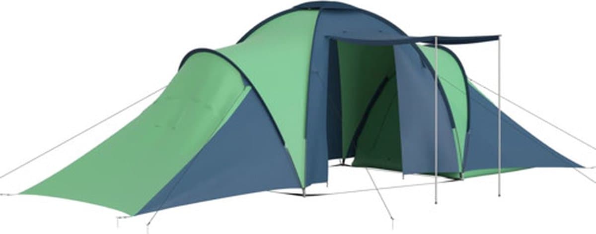 vidaXL - Tent - 6-persoons - blauw - en - groen