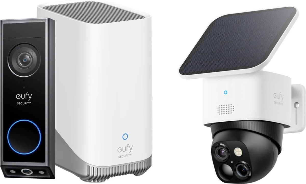 eufy Security E340 Video Doorbell + HomeBase 3 + SoloCam S340 - Bundelvoordeel