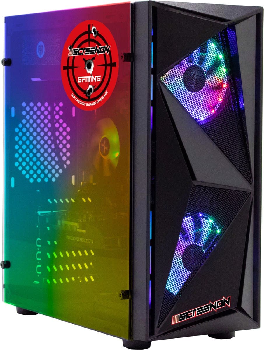 ScreenON - Game Computer / Gaming PC - Ryzen 5 - 512GB SSD - 16GB RAM - Radeon RX 550 - Game PC TX87417 - Windows 11