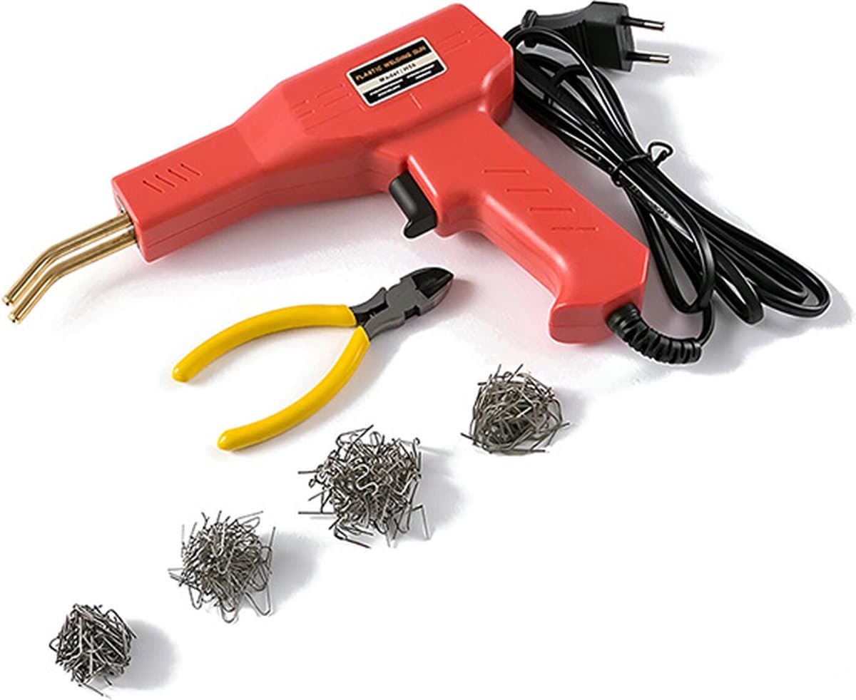 Vixson - Plastic Lasapparaat - Reparatie Plastic en Kunststof - Plastic Lassen - Kunststof reparatieset - Soldeerbout voor Plastic - Autobumper Reparatie - Nietmachine - PVC - Plastic Hot Stapling - BONDMASTER