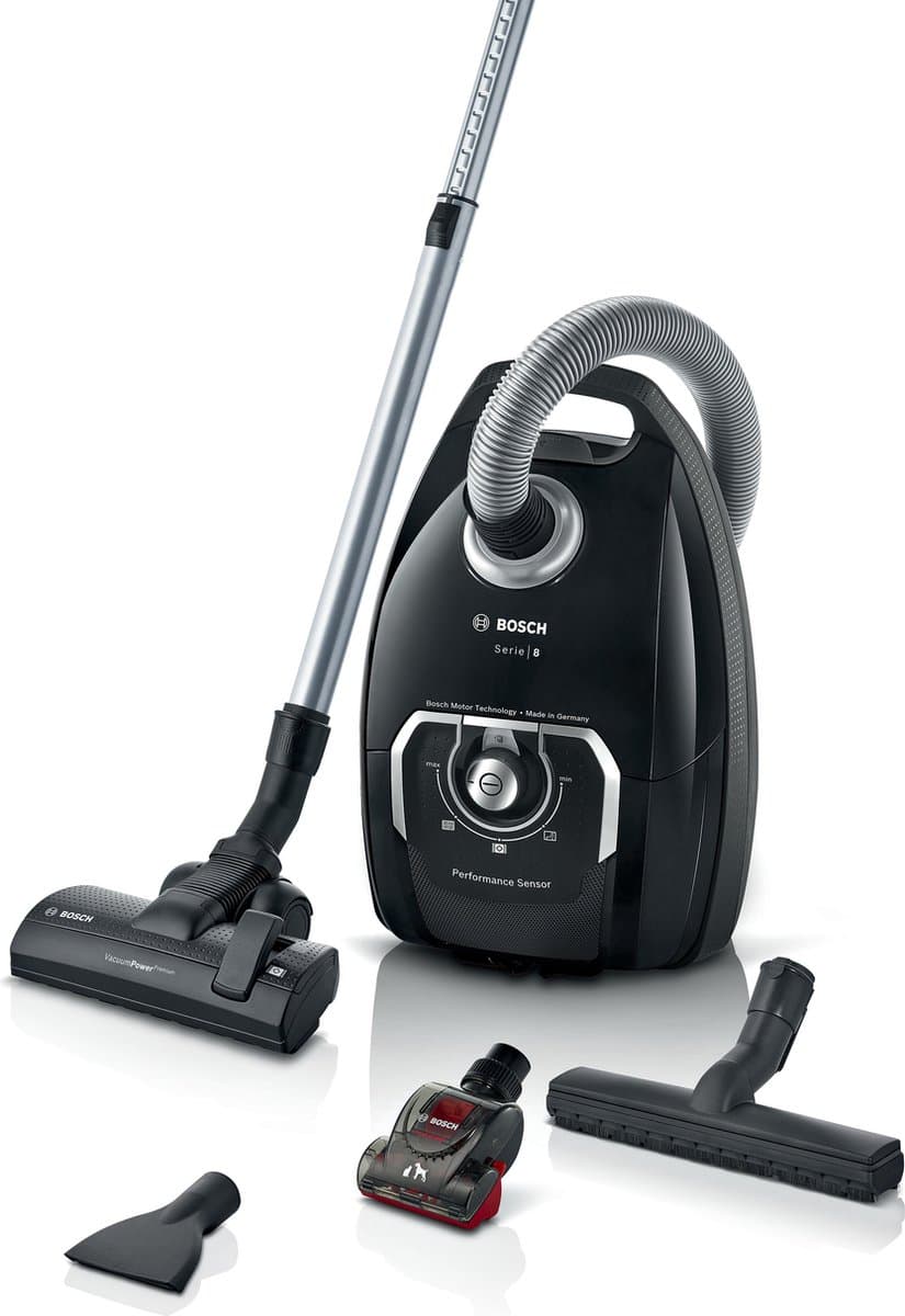 Bosch BGL8BA3S Serie 8 - Stofzuiger met zak - 15mtr bereik - HEPA13 - Zwart