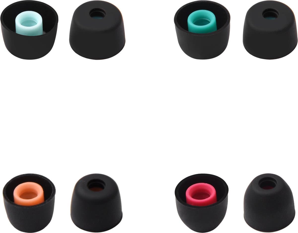 Somstyle Vervangende Oordopjes Geschikt Voor Sony WF-1000XM5 & WF-1000XM4 - Siliconen - 8 Stuks (4 Maten) - Zwart