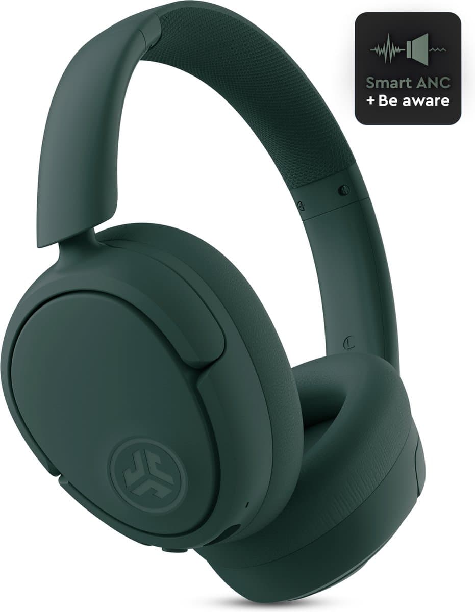 JLab Jbuds Lux ANC Draadloze Koptelefoon Bluetooth - Active Noise Cancelling Over Ear Hoofdtelefoon - 70 uur Batterijduur - Be Aware Audio - Multipoint - Aanpasbare Equalizer - Inklapbaar - Groen