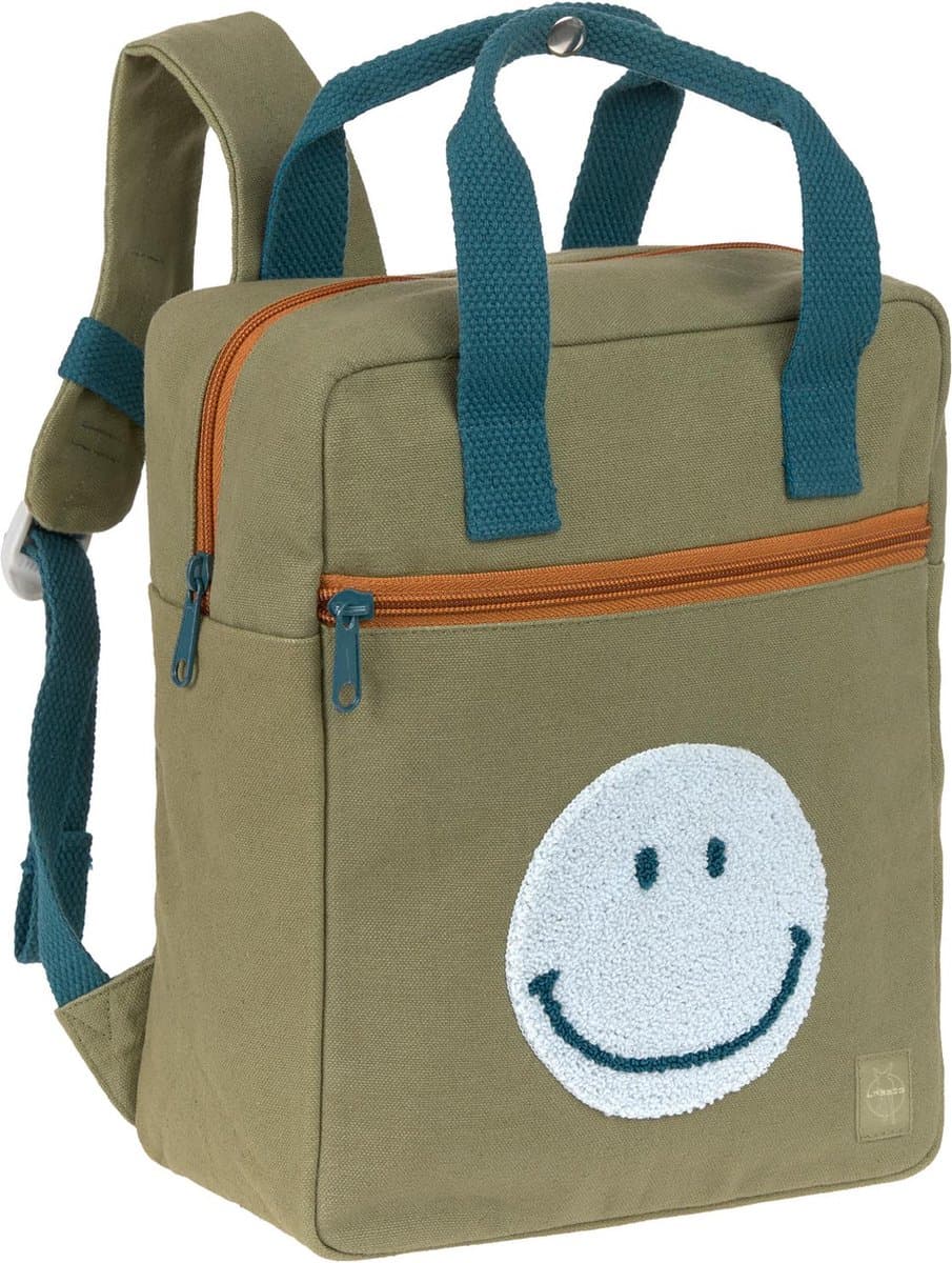 Lässig Little One & Me Square Kinderrugzak Backpack Small GOTS olive