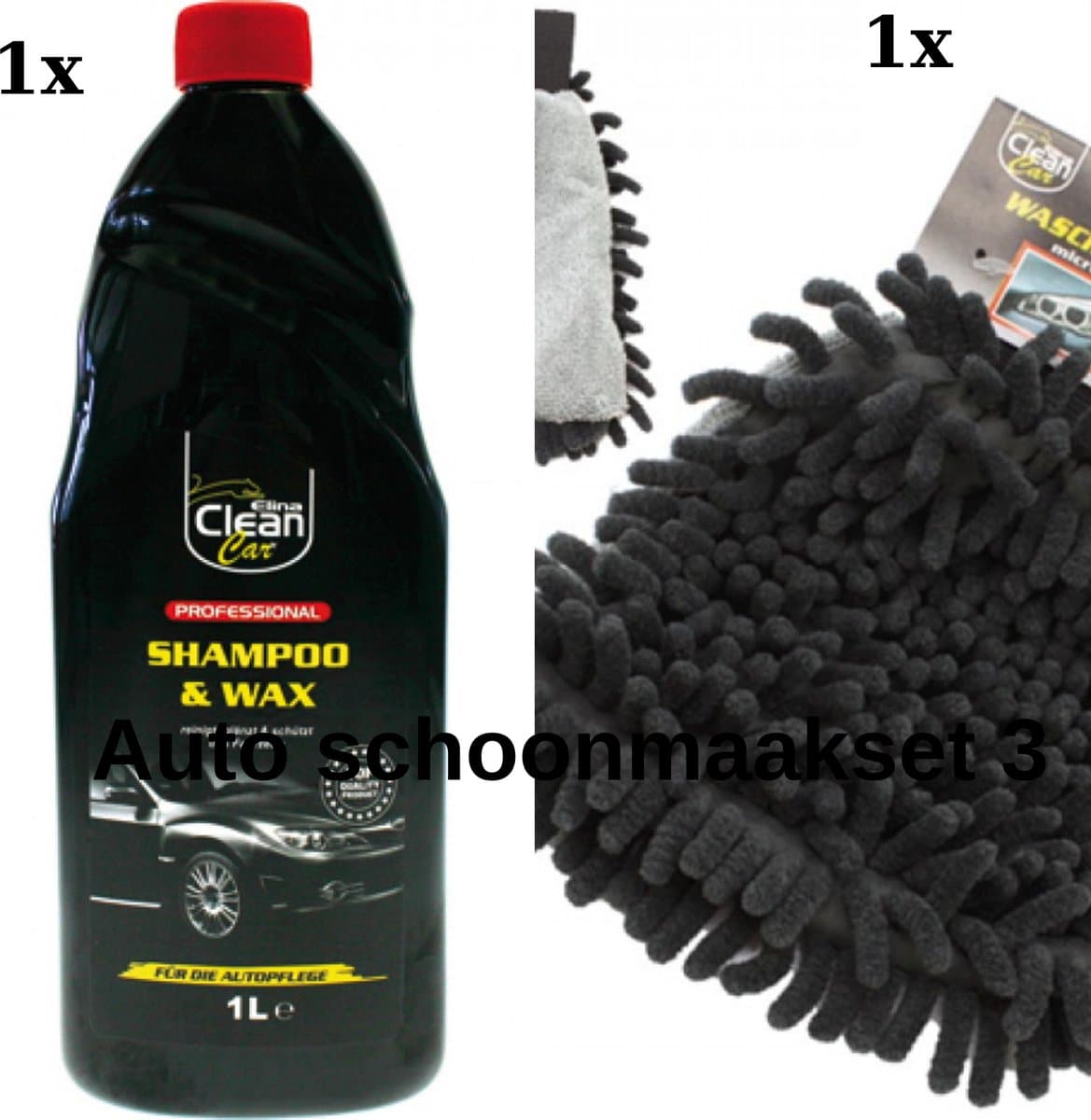 Elina Clean Car-Auto Was Set-Auto Schoonmaak Producten-Auto Schoonmaak Set-Car Cleaning Set-Auto Wax-Auto Spons