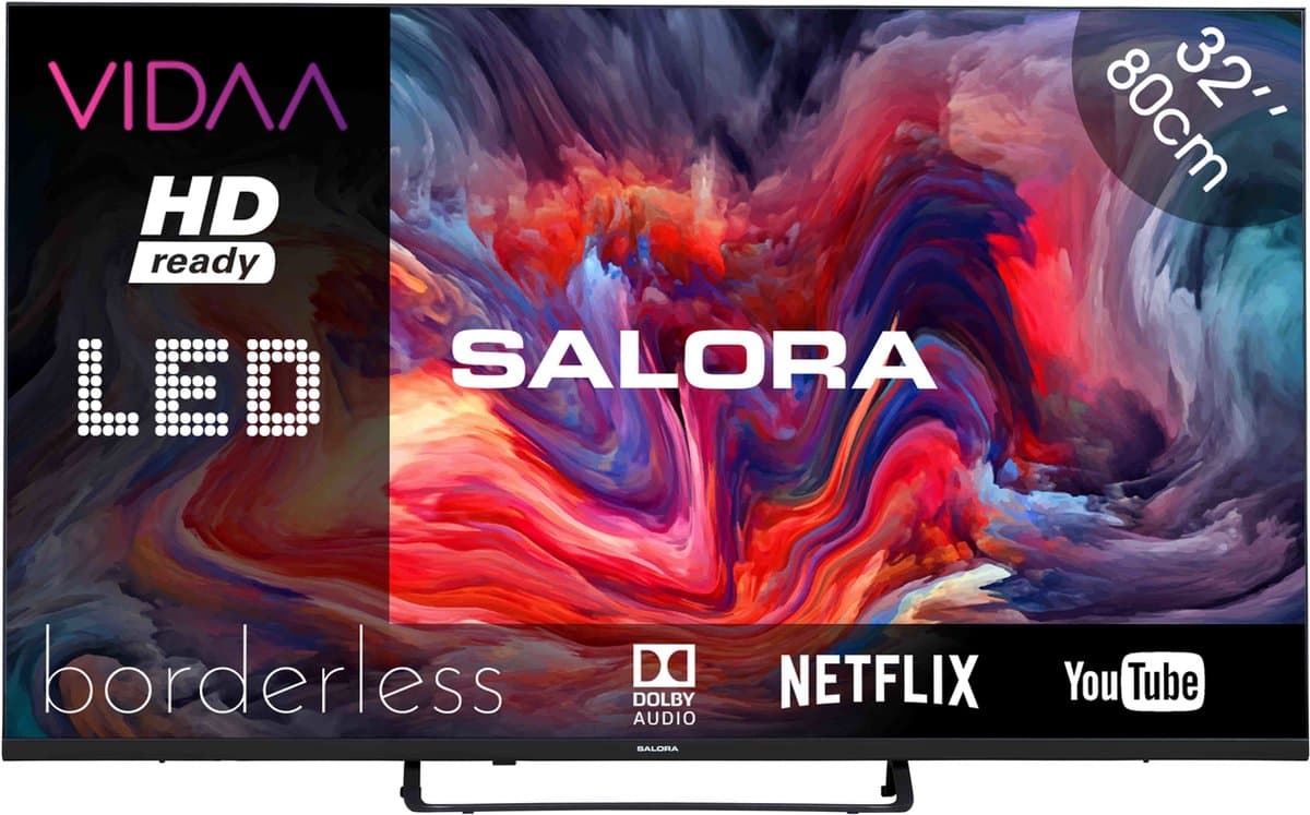 Salora FOD32HV - 32 Inch - Smart TV - HD Ready - VIDAA TV - Smart 32 inch tv - 2025