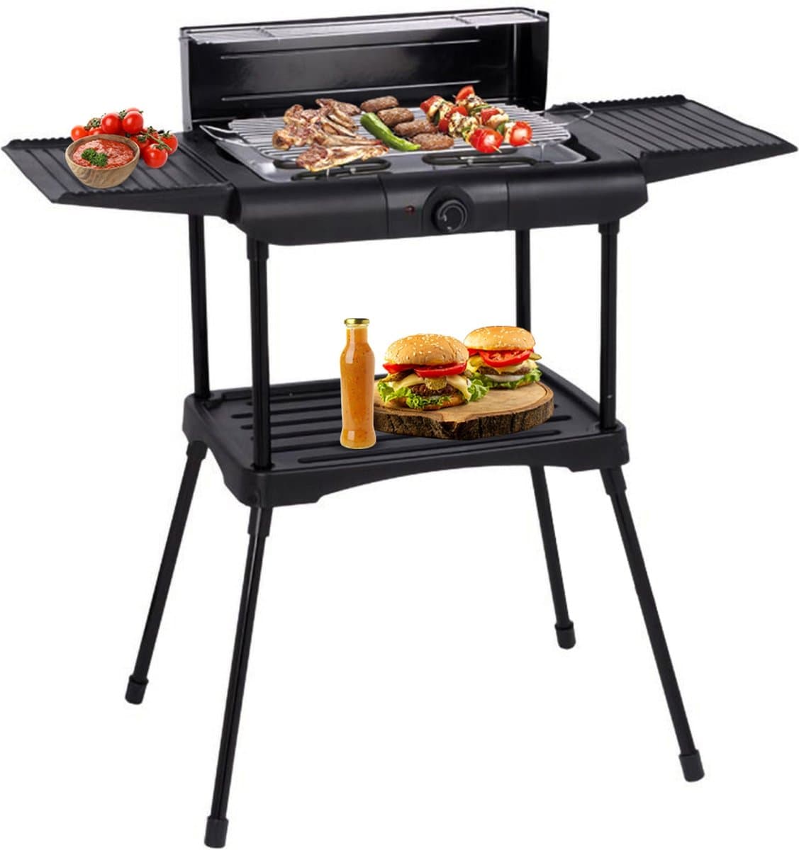 Luxe Elektrische Barbecue - BBQ - Staand model - Ook voor op de Camping - Inclusief EBOOK
