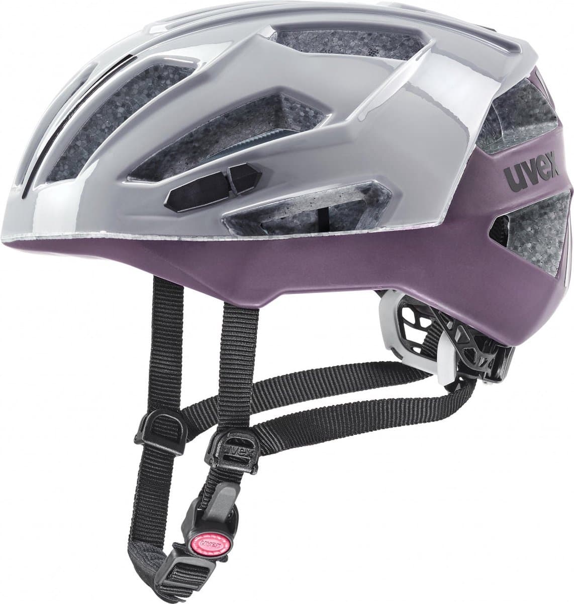 uvex Gravel-X Fietshelm Rhino / Plum - Unisex - maat 52-57