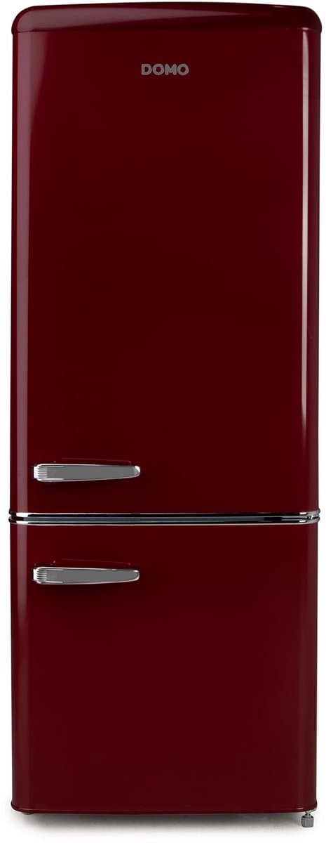 Domo DO91707R Retro Koelkast - Koelvriescombinatie - D - 191 L Wijnrood