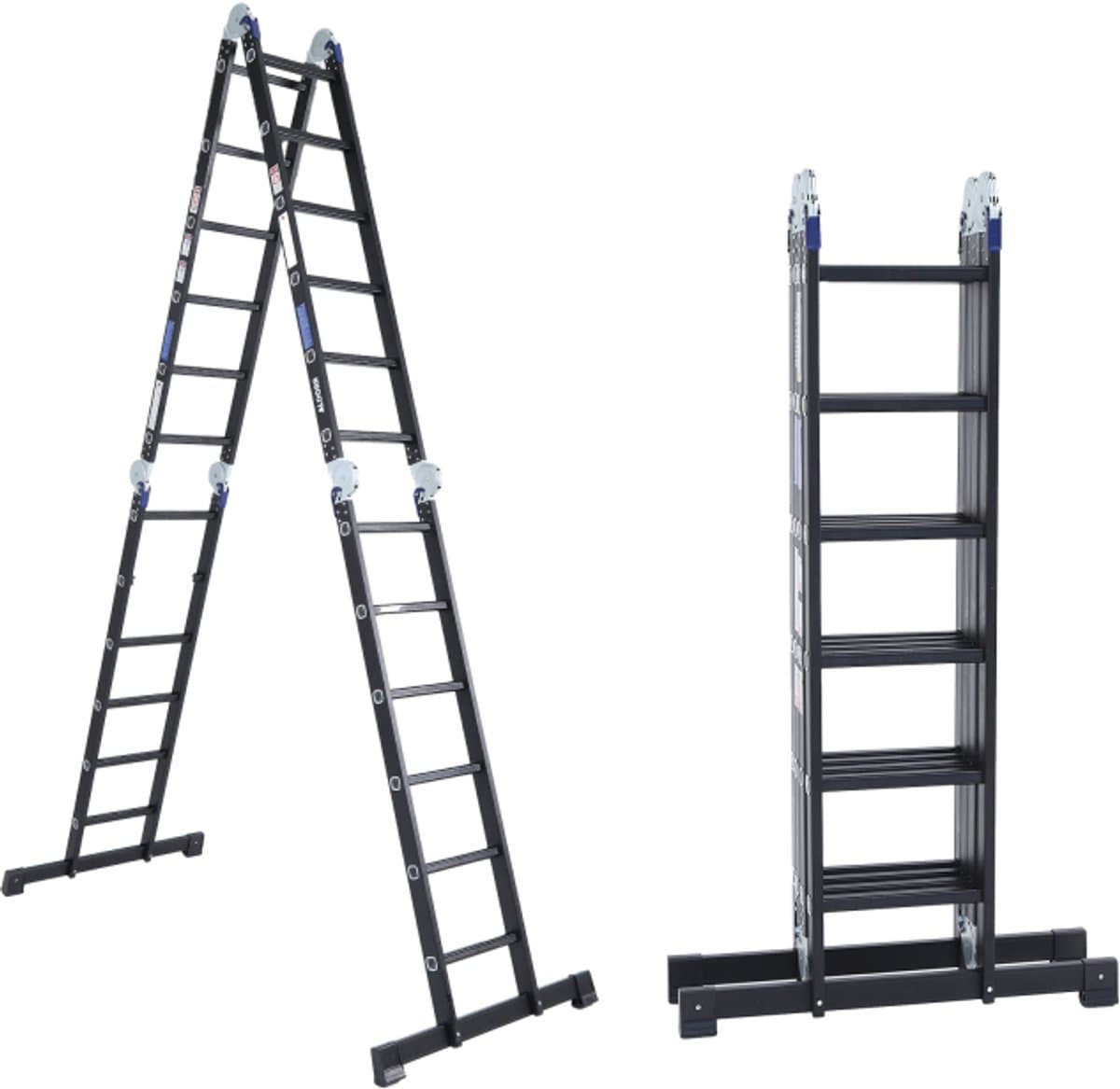 ALDORR Professional - Vouwladder 4 x 6 treden zonder platform - Aluminium - 3,10 meter