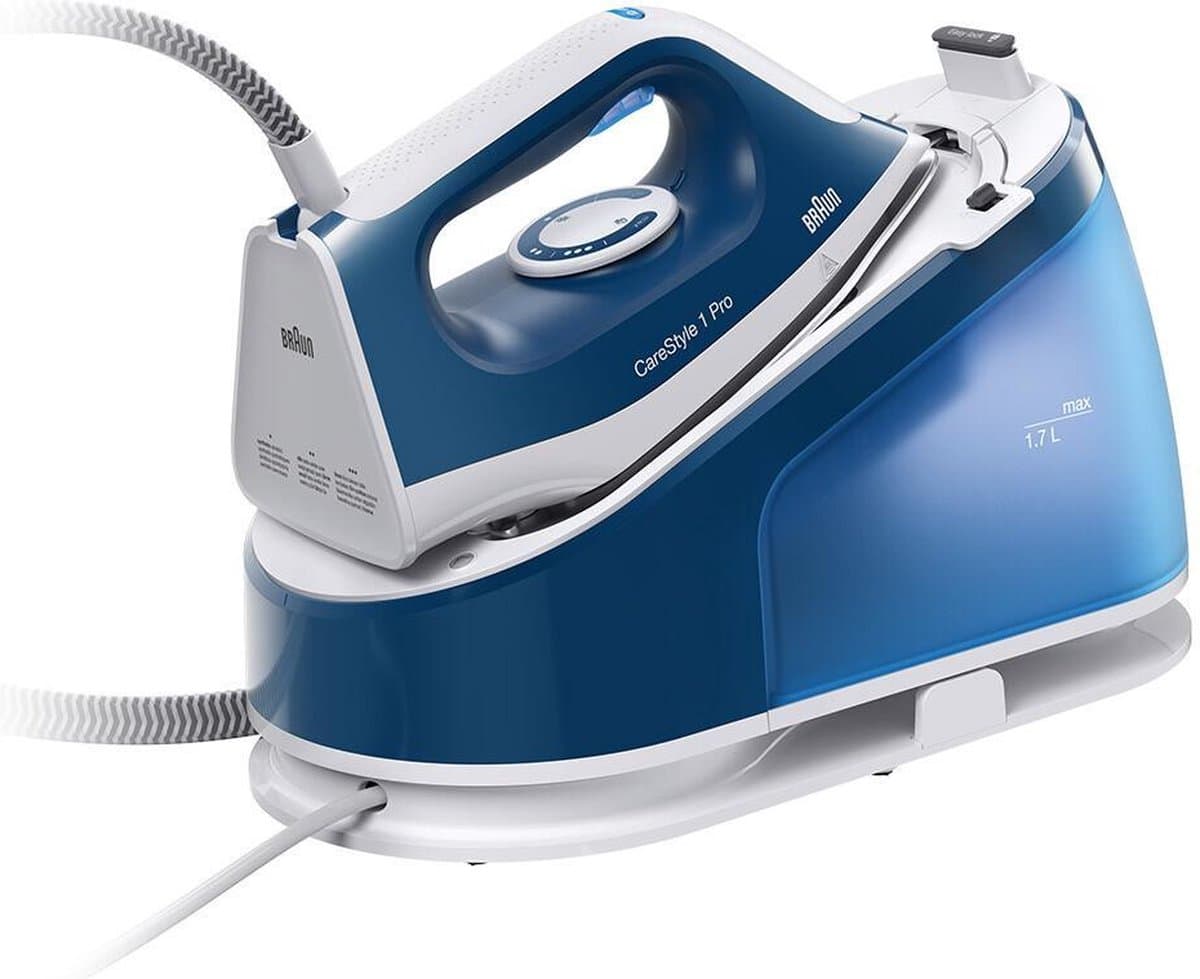 Braun CareStyle 1 Pro IS1512BL - Stoomgenerator - 2200 W - 1,7 L - Keramische zoolplaat - Blauw