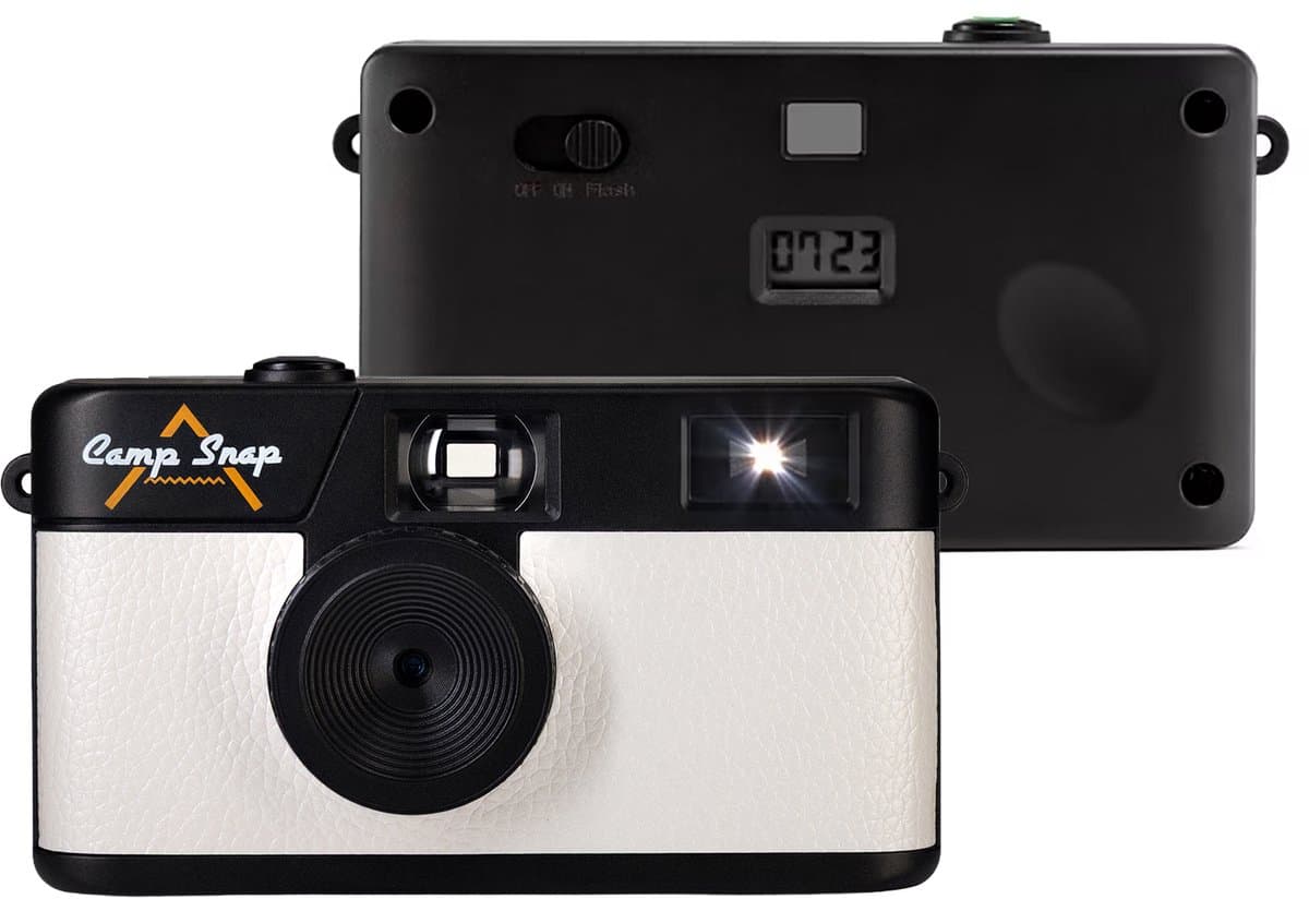 Campsnap Digitale Camera - Schermvrije Retro Fotocamera - 8 Megapixel - 2000 foto's - Minimalistisch Vintage Design - Met Flits - Oplaadbaar - 4GB - Wit