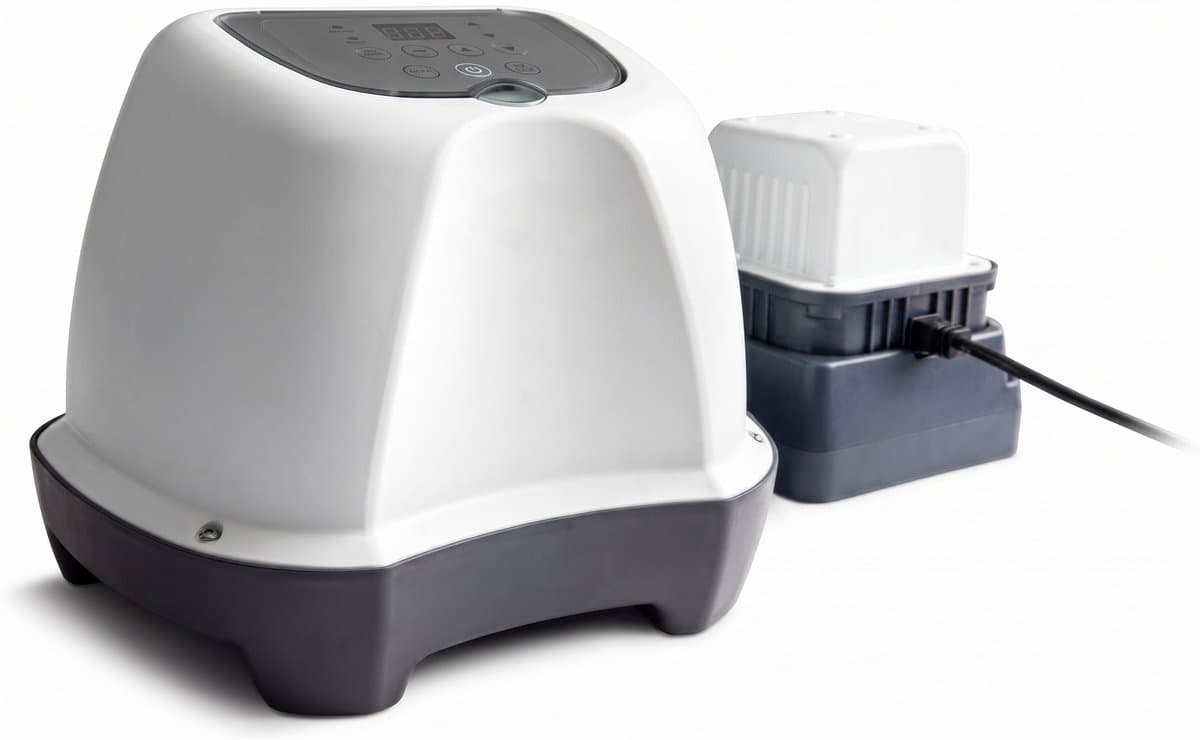 Zoutwatersysteem voor Zwembad - Automatische Zoutchlorator zonder Chloortabletten - Digitaal Bedieningspaneel met Display - Ingebouwde 24-uurs Timer - Chloorproductie 4 g/u - Geschikt voor Zwembaden tot 17.413 Liter - 12V