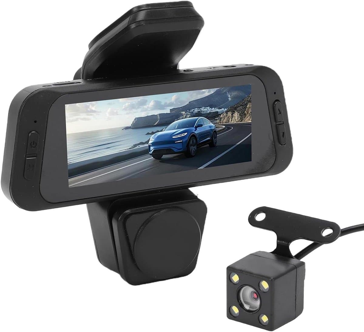 Dashcam 3 Kanaals - Auto Camera - Veilig Rijden - 360 Graden Zicht - 3.16 Inch Scherm - Zwart