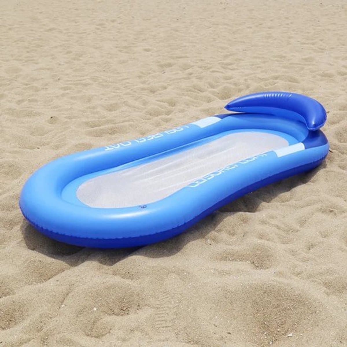 Luxe Waterhangmat- Water Luchtbed - Pool Float - Aqua Hammock - Zwembad Drijver - Opblaasbaar Matras - Luchtmatras Zwembad - Luchtbed - Water Speelgoed - Zomer Speelgoed - Zwembadspeelgoed - Donker Blauw - 150 x 75cm