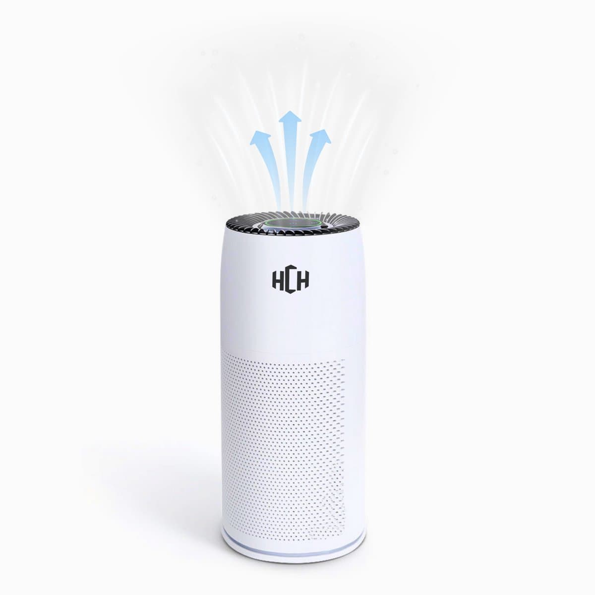 HCH Luchtreiniger - Air Balance - Air Purifier - HEPA filter - Werkt tegen huisstofmijt, hooikoorts, allergie en stof - 3 standen + slaapstand en automatische stand - Luchtkwaliteit indicator - 500 m² - CADR 300 m³/h - Stil, 20 db
