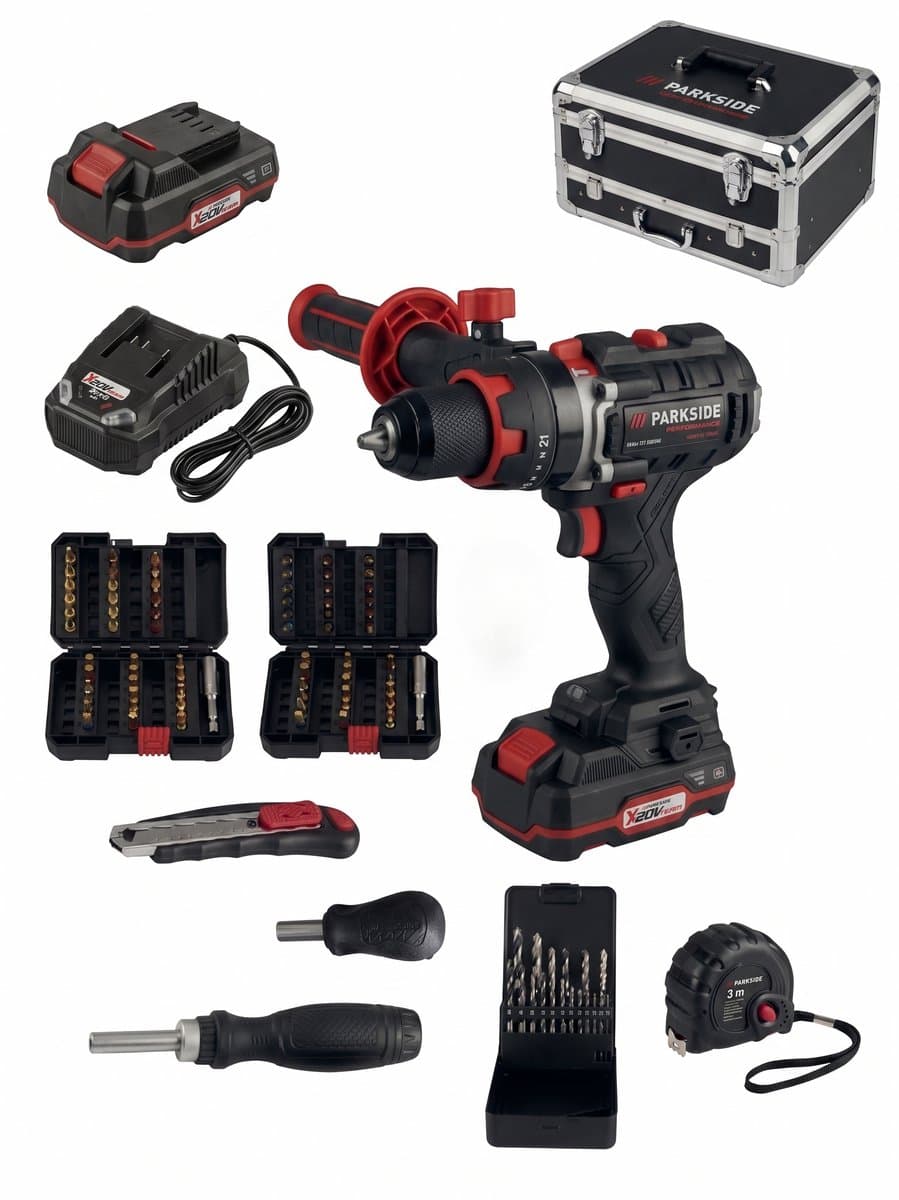 PARKSIDE-PERFORMANCE 20-accu klopboormachine startset-incl 97-delige accessoireset