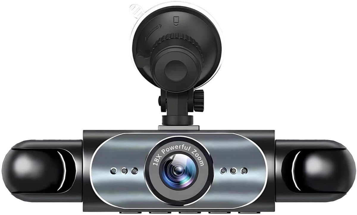 Vyzio - 360° Dashcam Auto - 4 Kanaals Rijrecorder - Voor, Achter & Zijkant - Full HD - Parkeermodus & Bewegingsdetectie - Nachtzicht - CAMERIK