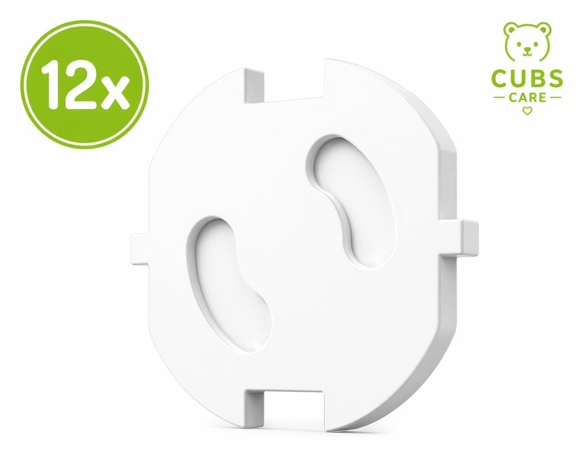 Cubs Care Stopcontactbeveiliging Wit 12 Stuks – Kinderbeveiliging Stopcontact – Stopcontactbeschermers – Babyproof – Met Verwijdertool – 3M Sticker