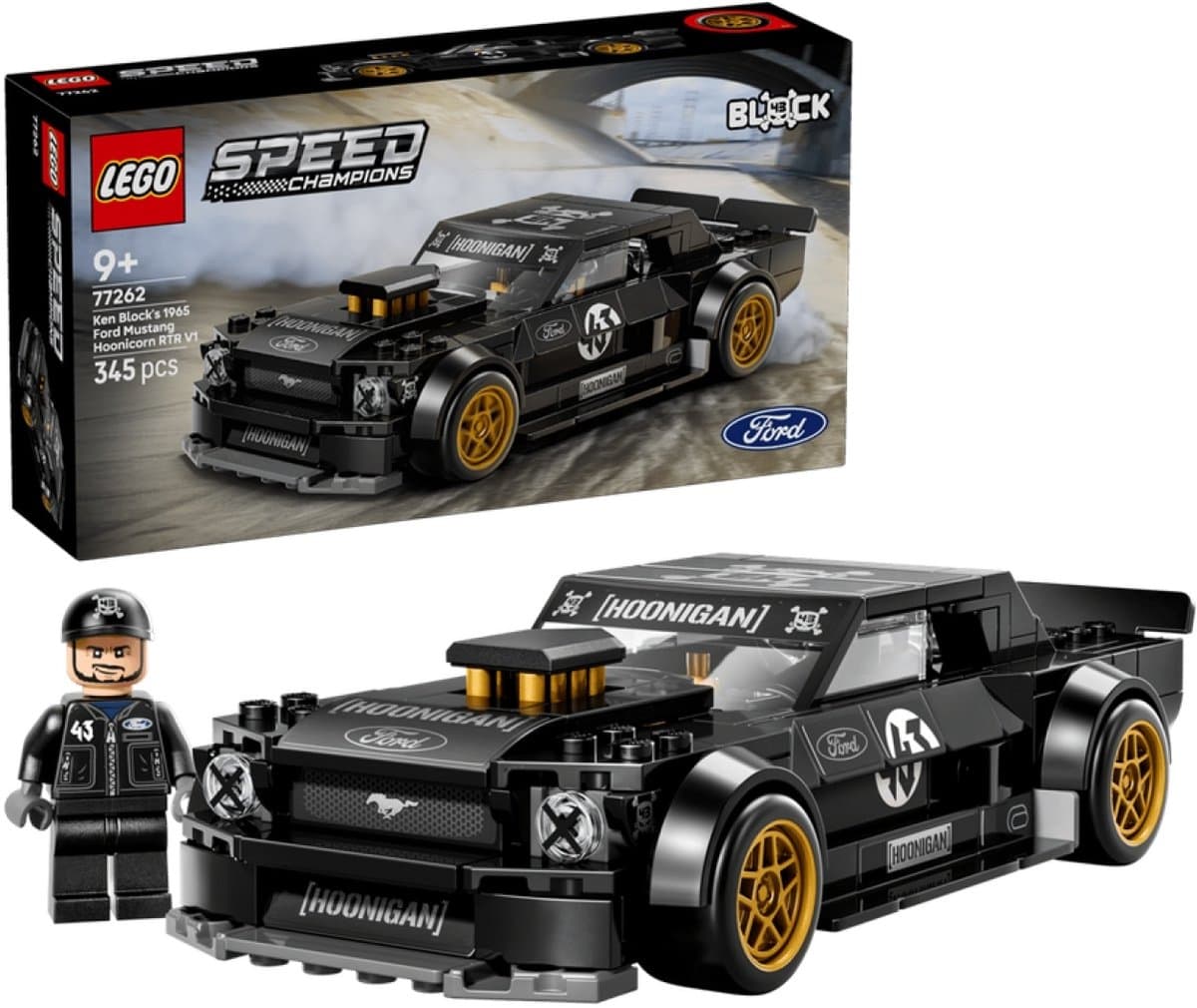 LEGO Speed Champions Ken Blocks '65 Ford Mustang Hoonicorn V1 Auto Bouwpakket voor Kinderen 77262
