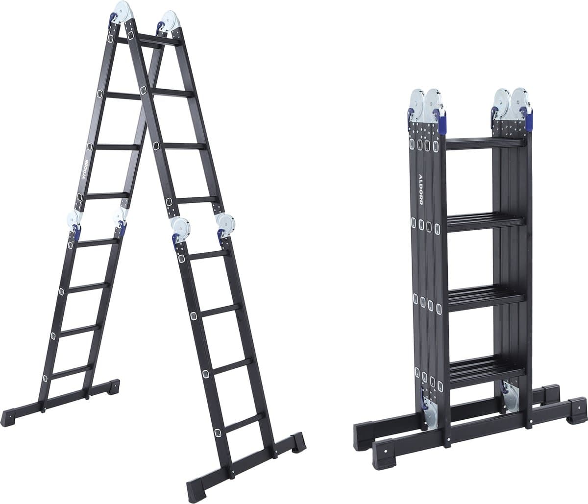 ALDORR Professional - Vouwladder 4 x 4 treden zonder platform - Aluminium - 4,60 meter