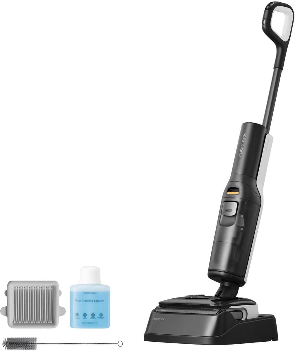 Roborock F25 LT Draadloze -Nat Droog Stofzuiger - Steelstofzuigers - Wet & Dry stofzuigers - 20000 Pa zuigkracht - zelfreiniging met 90°C hoge temperatuur - 5 min flitsdrogen met hete lucht - 180° platliggend - Wasvloer Elektrische dweil