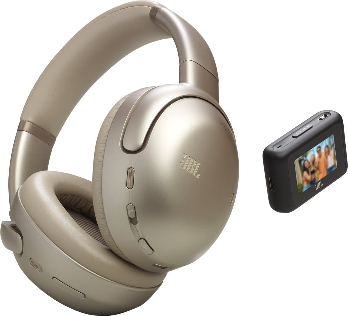 JBL Tour One M3 TX - Draadloze Noise Cancelling Koptelefoon met Smart Tx Adapter - Bluetooth - Over-ear - 70 uur batterij - Mocca/Beige