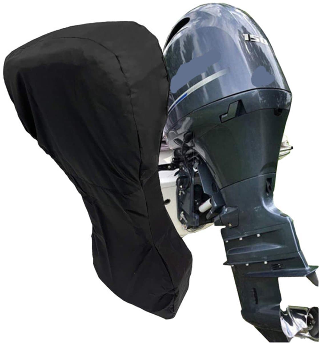 Volledige buitenboordmotor cover - Waterdichte 420D boot motorhoezen - Voor motor 20-30 HP - Zwart