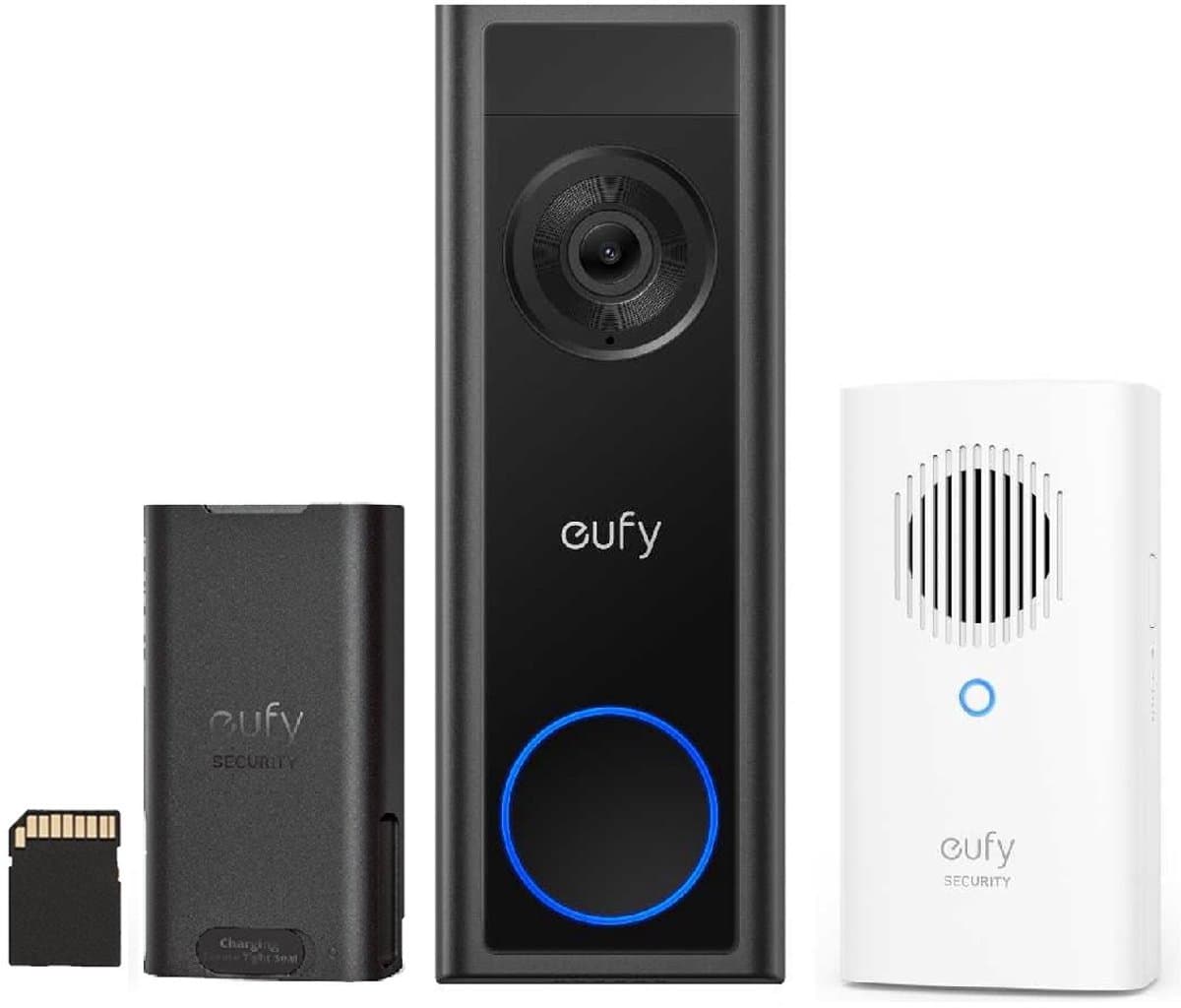 eufy Video Doorbell C31 + Chime - Voordeelbundel-2K FHD - Eenvoudige installatie - Snel verwisselbare batterij - Live videogesprek - 24/7 opname - Mens- en bewegingsdetectie - Compatibel met HomeBase S380 - Geen abonnementskosten
