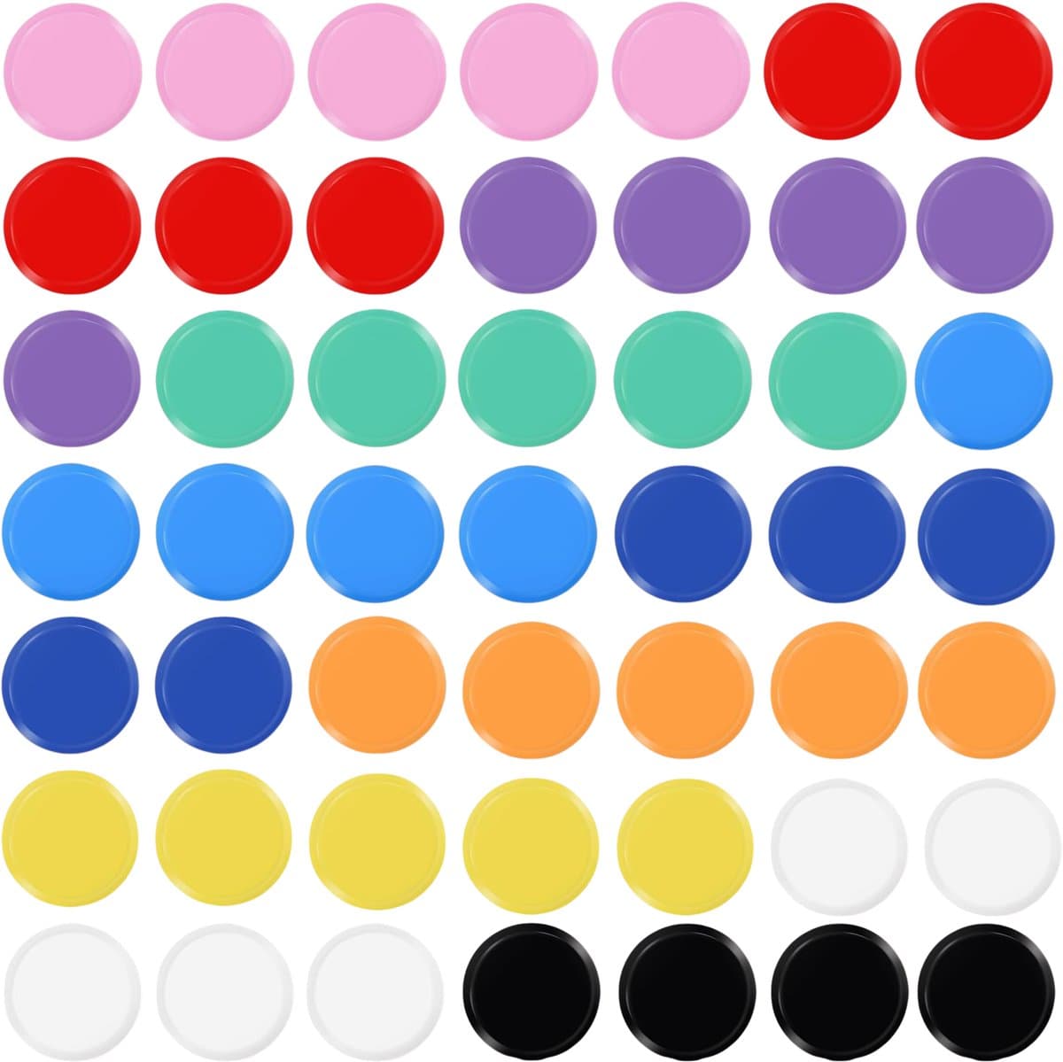 Magneten Whiteboard en Koelkast - Magneten Sterk - Magneten voor Magneetbord - 10 Kleuren - 50 Stuks