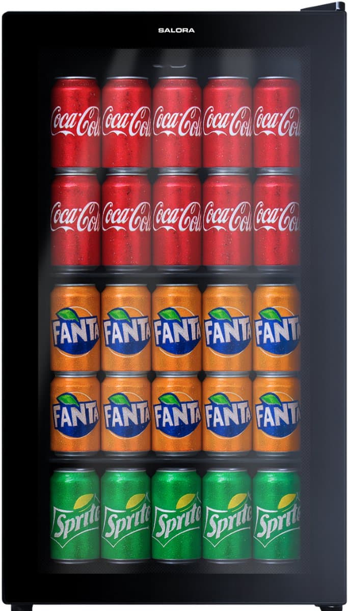 Salora BEVERAGECOOLER93B - Koelkast Tafelmodel - Koelkast - Koelkasten Vrijstaand - 93 l - Glazen deur