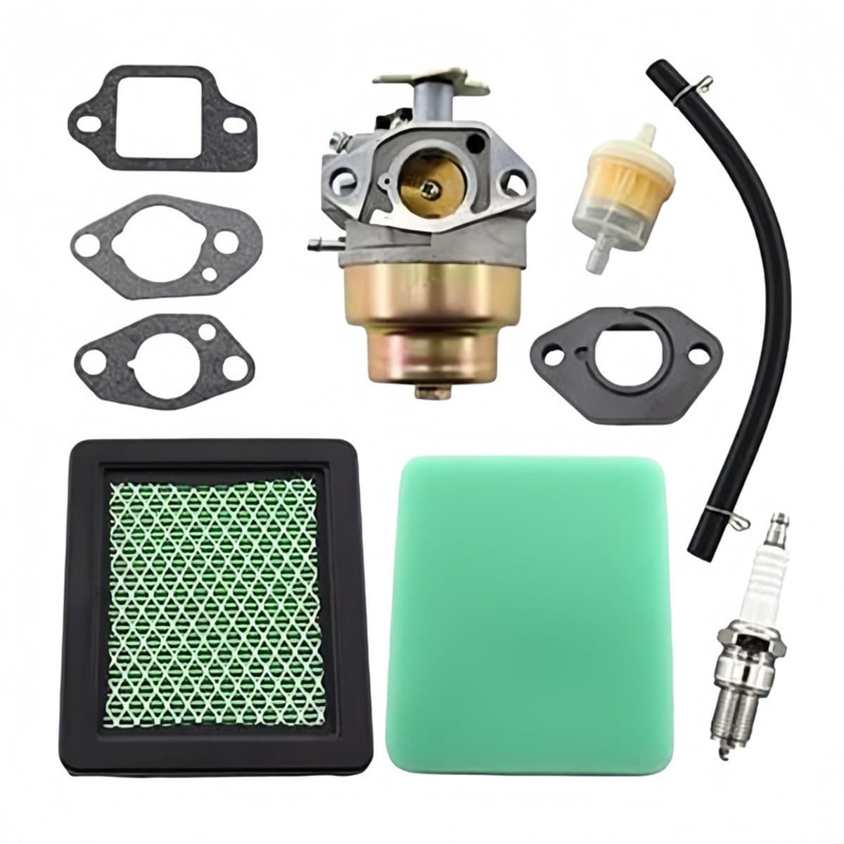 Carburateur voor Honda GCV160/GCV190 grasmaaier en motor, Carburateurset 10-in-1 met Luchtfilter en Bougie, geschikt voor grasmaaier 16100-z0y-m42