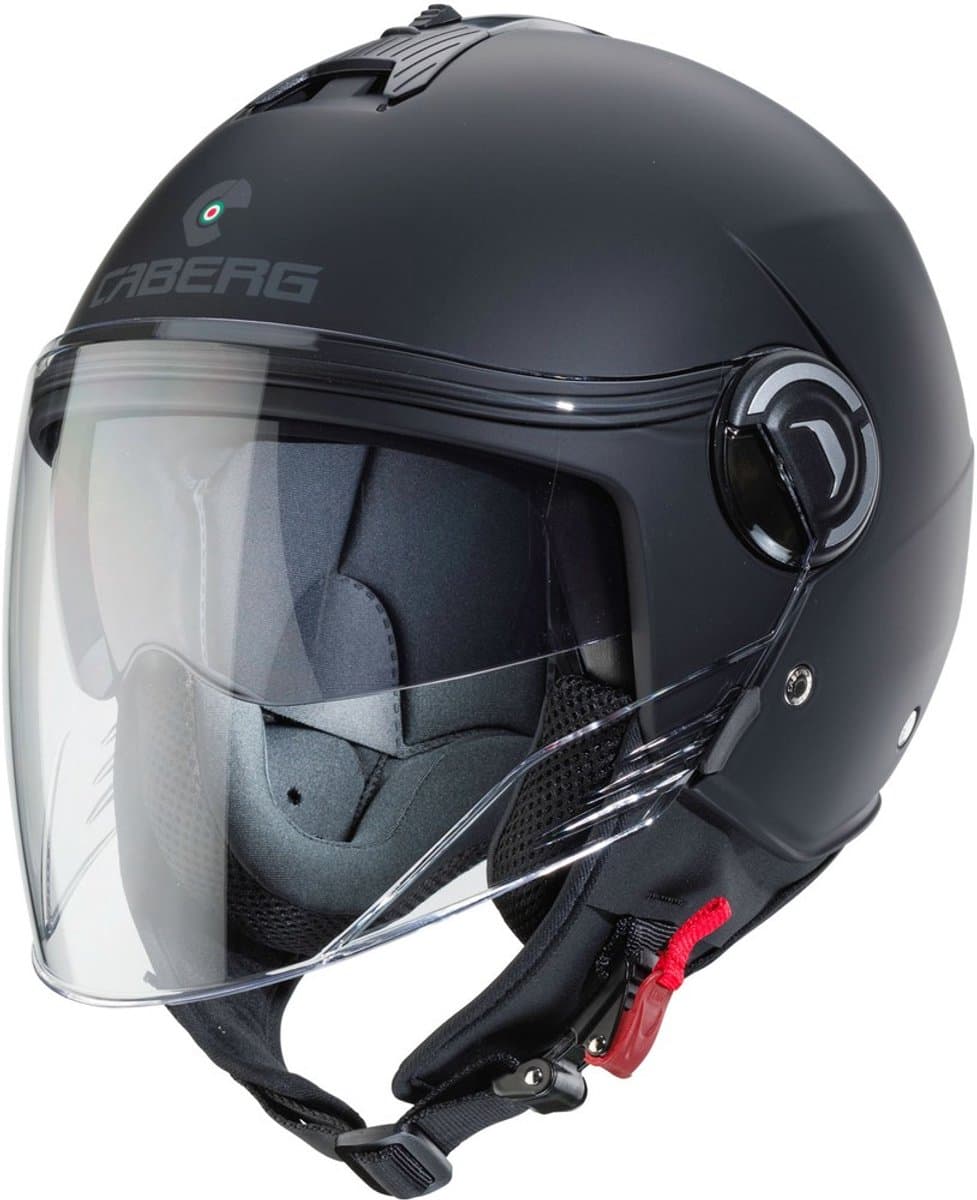 Caberg Riviera-X - Mat Zwarte Motor en Scooter Jethelm met ingebouwd zonnevizier - Maat S (55 t/m 56 cm hoofdomtrek) - ECE 22.06 Gekeurd