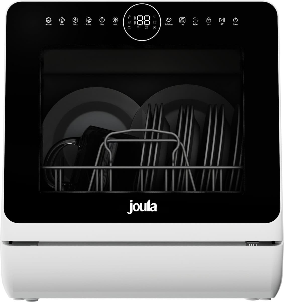 Joula Mini Vaatwasser met Waterreservoir - 8 Wasprogramma's - 5 Couverts - Kleine Smalle Vrijstaande Afwasmachine - Camping - Wit