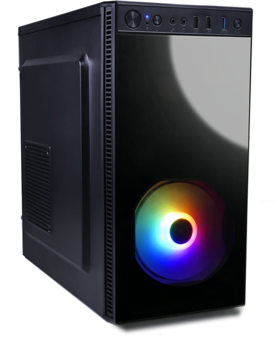 AMD Ryzen 5 RGB Game PC / Computer voor School, Kantoor en Budget Gaming - 16GB RAM - 500GB SSD - RX Vega 11 - WIFI - Win11 PRO