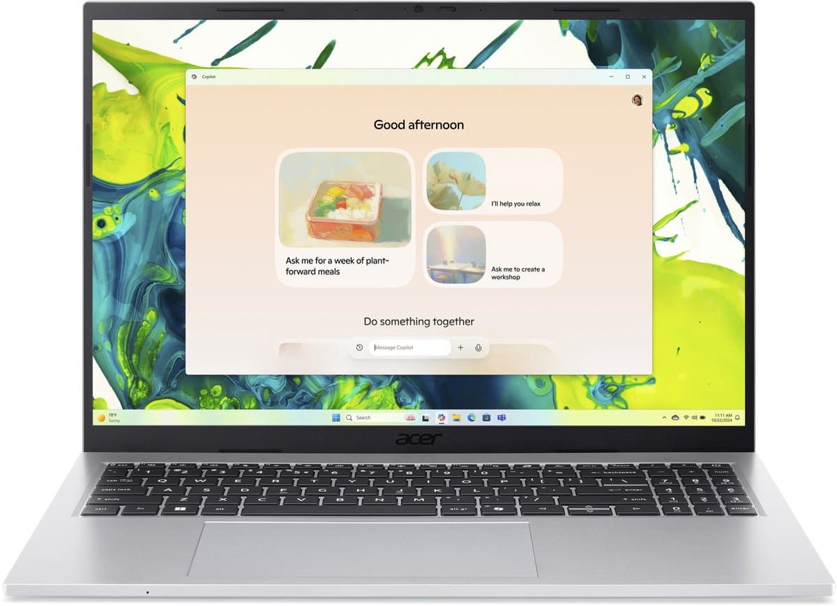 Aspire Go 16 AG16-71P-75HD - Laptop - 16 inch - Core 7 - 32GB - 1TB SSD - Zilver