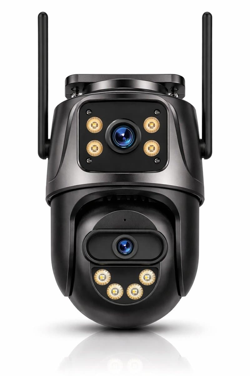 Gabrys® 2 in 1 Beveiligingscamera - incl.64GB - Wifi Camera - Nachtzicht - 4K - Waterproof - 8MP - Outdoor Dual Lens - Draadloze IP Beveiligingscamera – Veiligheid in Echt Tijd - Smart Home Camera – Bewegingsdetectie - Thuis & Buiten Veiligheid