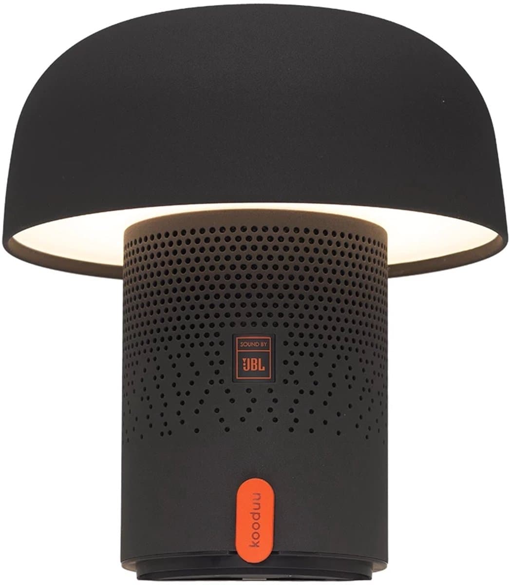 Kooduu Sensa PLAY - Bluetooth Speaker met SOUND BY JBL - Dimbare LED-lamp - Oplaadbare batterij - Inclusief docking station - Kleur Anthracite