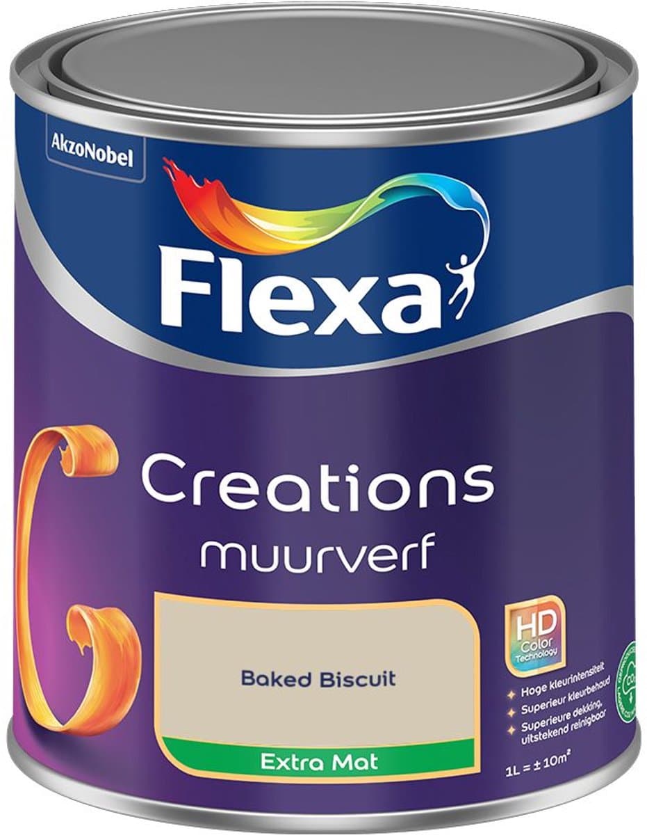 Flexa - Creations Muurverf Extra Mat - Baked Biscuit - Mengverf - 1 L