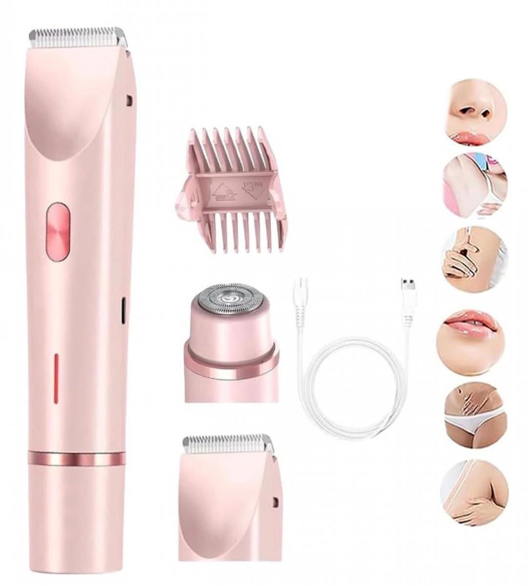 3 in 1 Ladyshave voor Vrouwen - Elektrisch Scheerapparaat - Waterdicht - Epilator - Bikinitrimmer - Trimmer vrouw - Smooth Scheerapparaat