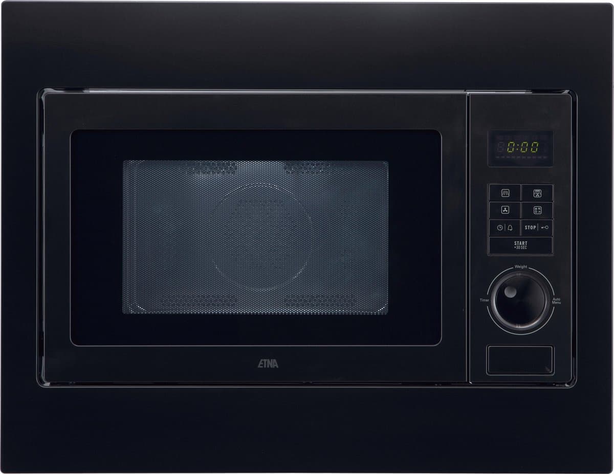 ETNA CM225ZT - Combi magnetron - 45cm - matzwart - draaideur - inhoud 25 liter - turbo hetelucht - timer - draaiplateau
