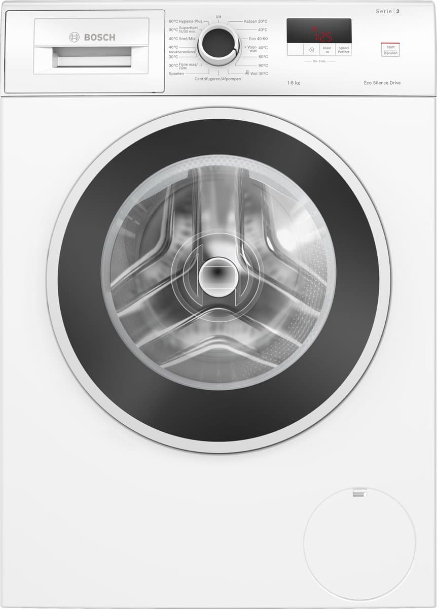 Bosch WGE03408NL - Serie 2 - Wasmachine - 8 kg - 1400 rpm - Energielabel A - Bespaar water met ActiveWater Plus - SpeedPerfect - Stil