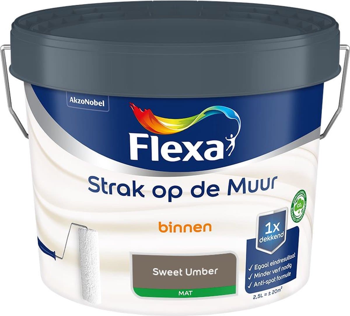 Flexa - Strak Op De Muur Binnen Mat - Sweet Umber - Mengverf - 2,5 L