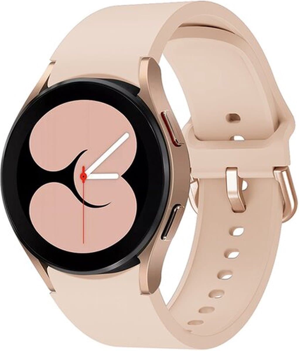 By Qubix - Compatible Samsung bandje - Classic sportbandje - 20mm - Zand roze - Geschikt voor Samsung Galaxy Watch 7 (40 & 44mm) - Galaxy Watch FE - Galaxy Watch 6 - Galaxy Watch 6 Pro - Galaxy Watch 5 - 5 Pro - Galaxy Watch 4 - 4 Classic