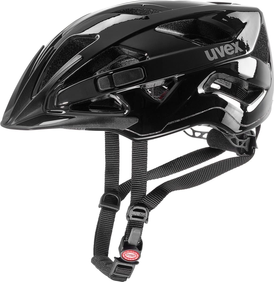 uvex Active Fietshelm Black Shiny - Unisex - maat 52-57