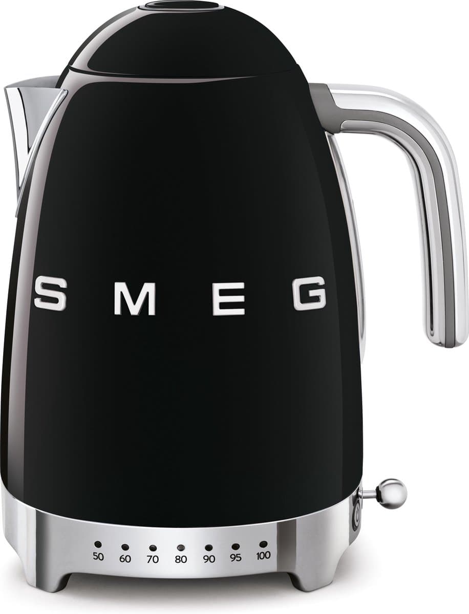 SMEG KLF04BLEU - Waterkoker - Zwart - 1,7L - 7 temperaturen