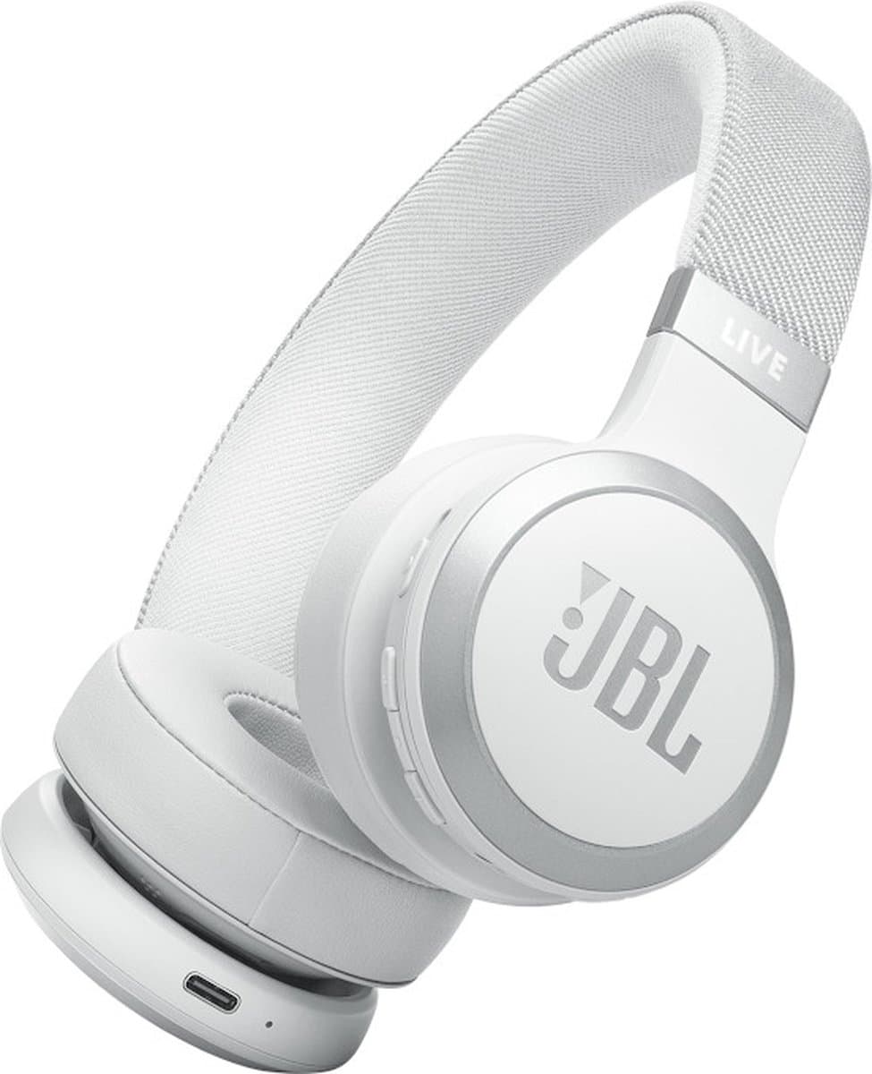 JBL Live 670NC - Draadloze Noise Cancelling Koptelefoon - Bluetooth - On ear - 65 uur batterij - Adaptive ANC - Wit