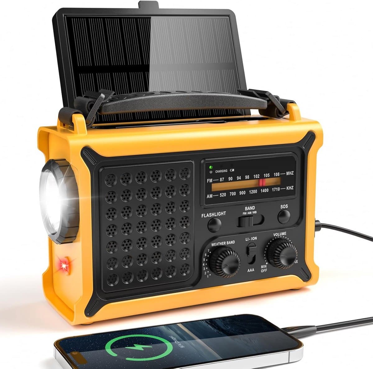 Noodradio - Noodpakket Oorlog - Draagbare Radio - Powerbank Zonneenergie - Transistor Radio - usb oplader