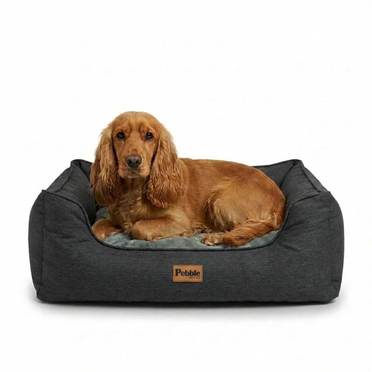 Pebble hondenmand 65 x 56 cm - Grijs - Orthopedisch Wasbaar Hondenbed - M - Stevige hondenmand - Ondersteunend - Hondenkussen